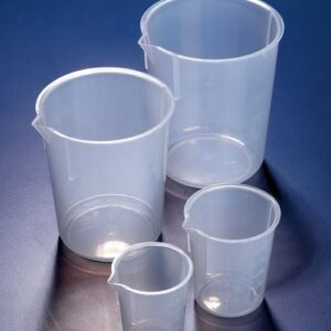 Beakers, tapered, moulded graduations, polypropylene