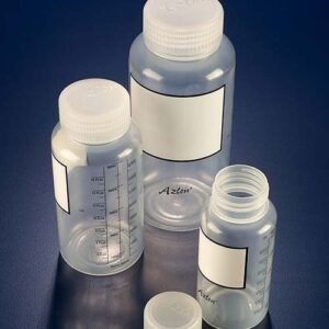 Bottles, graduated, write-on-panel, polypropylene