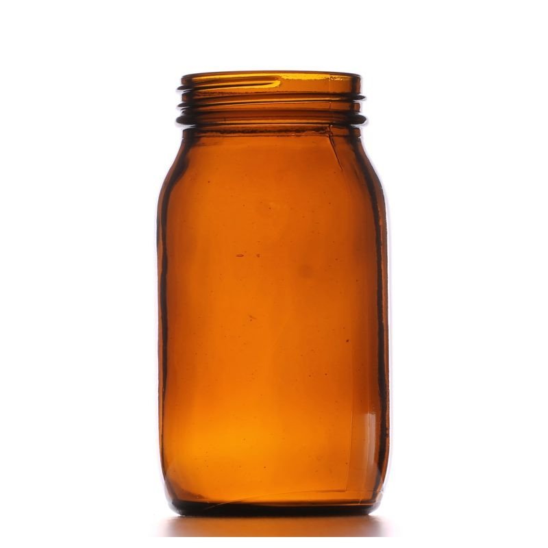 Jars, Powder Jars, Amber Glass