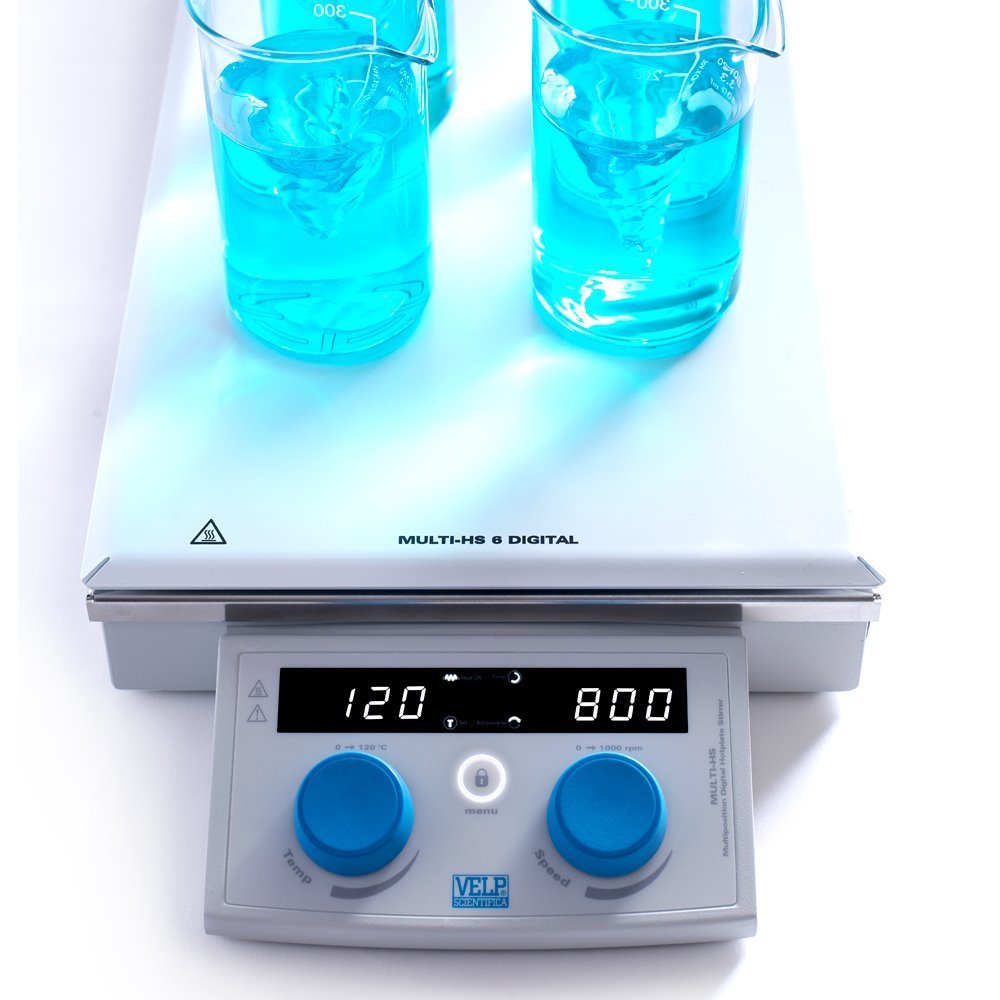 Digital Multiposition Heating Magnetic Stirrers